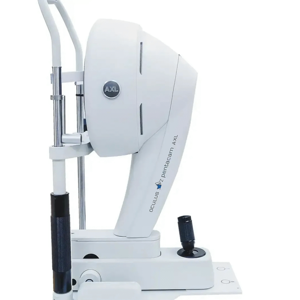Image of eye scanner, eye clinic, eye doctor