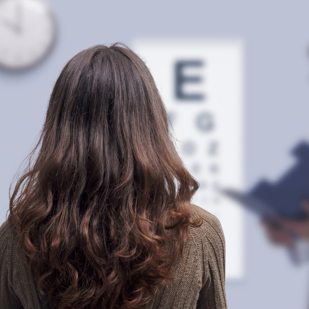 Glaucoma, SLT Laser, Glaucoma Treatment, back of woman being examined